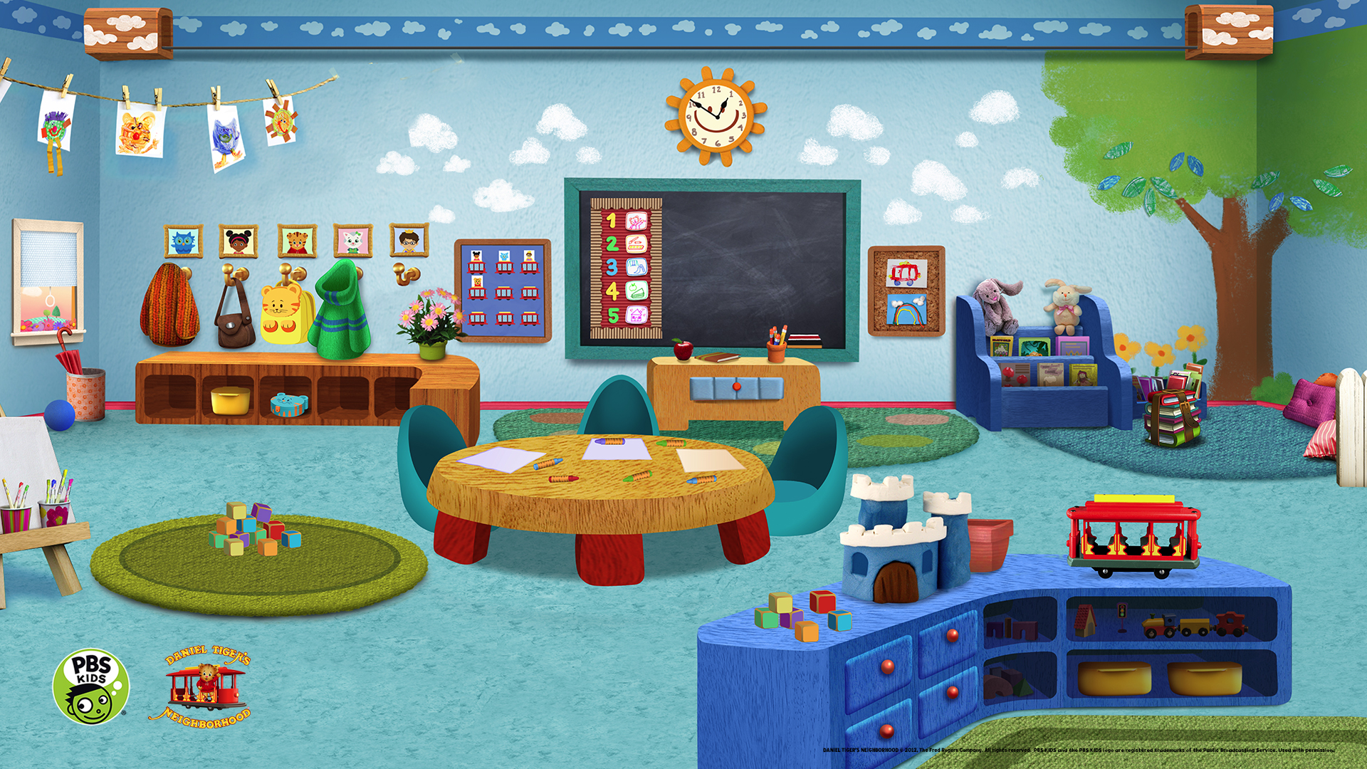 preschool classroom background